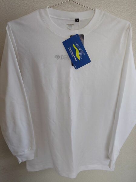 DESCENTE デサント ロング Tシャツ ロンＴ 長袖 白 サイズ：S バレーボール、ドッチボール、サッカーなどの練習着に