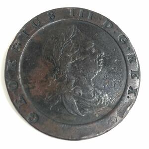 SH* 1 jpy start England extra-large copper coin wheel sen 1797 old coin foreign used antique Vintage collection 