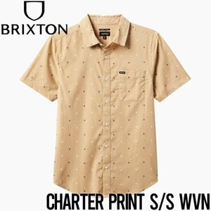 【送料無料】半袖シャツ BRIXTON ブリクストン CHARTER PRINT S/S WVN 01218 SNDPY 日本代理店正規品 XLサイズ