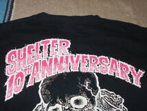 ２００１年製 SHELTER 10TH ANNIVERSARY下北沢 ライブハウス 10周年記念 Tシャツ ビンテージZEPP TOKYO PUNK ROCK HEAVY METAL HI-STANDARD_画像4