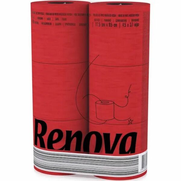 Renova 6 Roll Pack レノヴァ レノバ 6ロールパック トイレットロール　レッド