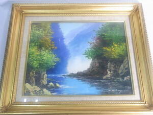 (B989) 真作保証 小林幸三 油彩 自然画 黒部風景 油絵 神戸 日本画家 風景 肉筆