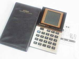 (B992) 美品 動作OK CASIO TG-2 囲碁 電卓 当時物 携帯 ゲーム 昭和 レトロ カシオ