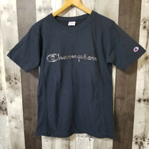 Champion REVERSE WEAVE　チャンピオン　半袖　Tシャツ　Mサイズ　リバースウィーブ　カモロゴ　ネイビー系　メンズ