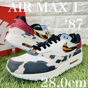 即決 ナイキ ウィメンズ エアマックス 1 '87 白 黒 マルチカラー NIKE WMNS AIR MAX 1 '87 レディースモデル 28.0cm 送料込み FD0827-133