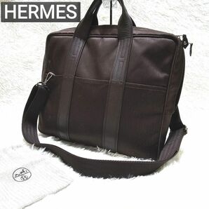 HERMES エルメス アカプルコ オディナトゥール 2way ブリーフケース ショルダーバッグ ビジネスバッグ トートバッグ 茶