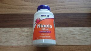 1個 Niacin ナイアシン 500mg ビタミンB3 100粒 NOW Foods ナウフーズ