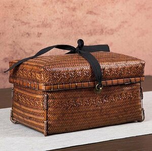  practical use * storage basket stylish bamboo . braided storage box case tea ceremony * confection inserting bamboo craft 