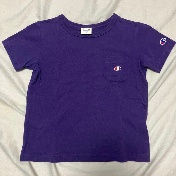 チャンピオン Champion 半袖Tシャツ　130 紫　パープル　