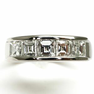  прекрасный товар!! высокое качество!!1ct!!*Pt900 натуральный бриллиант один знак кольцо *J примерно 5.6g примерно 12 номер Princess diamond ring кольцо jewelry ювелирные изделия EH1/EH6