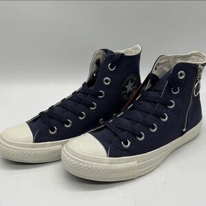 【24cm】新品 CONVERSE ALL STAR BLACKZIP HI NAVY コンバース ブラックジップ ハイカット ネイビー スニーカー 箱無し (1SC496) 5150