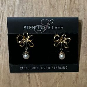 【新品未使用】24KT GOLD OVER STERLING ピアス