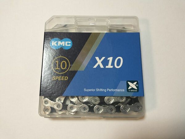 KMC X10 チェーン 10速 10S　ブラック×シルバー