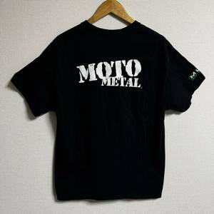 【古着】MOTOMETAL ホイール　半袖Tシャツ　ブラック　レア　バックプリントあり　gildan