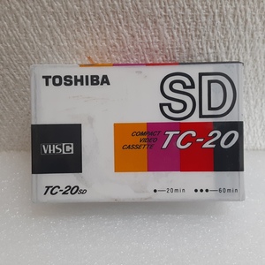 TOSHIBA / 東芝　SD　ビデオカセット　TC-20　20分　60分　1本　【訳あり新品・未開封】Y131