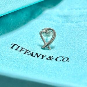 ティファニー　ラビングハート　ピアス　片耳　シルバー　Tiffany