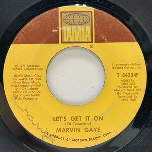 US original 7 -inch MARVIN GAYE Let's Get It On / I Wish It Would Rain ('73 Tamla)ma- vi n*gei| let's *geto*ito* on 