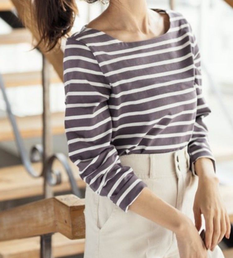 グレイル ボーダー カットソー 長袖