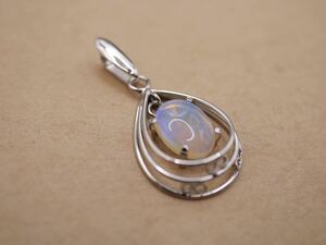 【5286】SILVER シルバー オパール ネックレストップ ペンダントトップ アクセサリー TIA