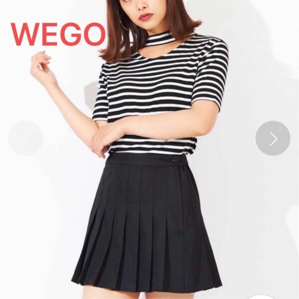 WEGO 無地プリーツミニスカート