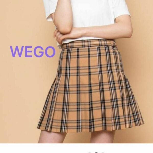 WEGO チェックプリーツミニスカート