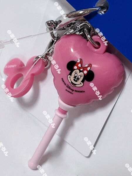 手持ちバルーンホルダー ミニー キーホルダー キーチェーン ディズニー