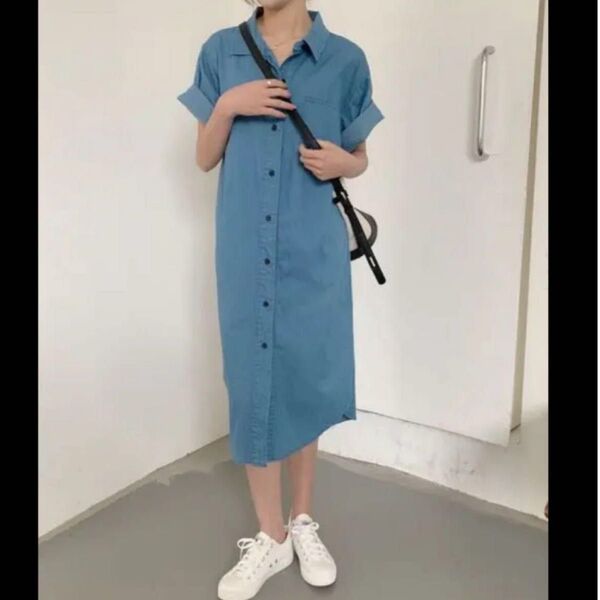 ABITOKYO シャツワンピース デニムワンピース