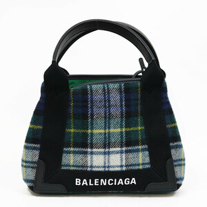 BALENCIAGA Balenciaga ручная сумочка темно-синий бегемот в клетку маленький зеленый б/у предел снижение цены праздник 