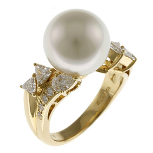  Mikimoto MIKIMOT уплотнительное кольцо кольцо 8 номер 18 золотой K18 Gold жемчуг женский б/у прекрасный товар предел снижение цены праздник 20-OF