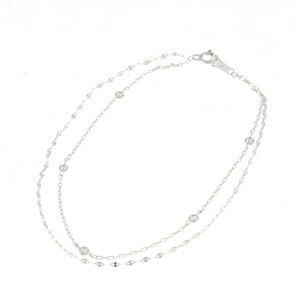 K18WG bracele diamond 18 gold K18 white gold silver used beautiful goods limit price cut festival 30-OF