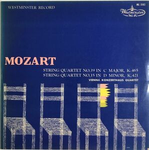 ウィーン・コンツエルトハウス四重奏団 ( Vienna Konzerthaus Quartet) - MOZART 弦楽四重奏曲 第19番 / ML5182 / JPN