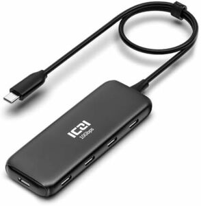 10Gbps USB C ハブ3.2 Gen 2 4ポート拡張、ICZI USBC から 4*USBC type-c ハブ 延長ケ