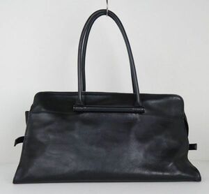 Yohji Yamamoto en cuir leather bag black ヨウジヤマモト レザー ボストンバッグ 黒 日本製 b8057