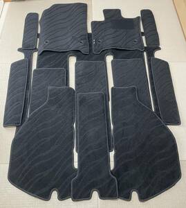 [ new goods / rug mat set ] new model Alphard Vellfire 40 series floor mat & step mat & Second rug mat weave pattern black 