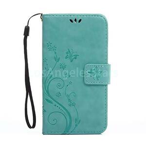 iPhone12pro case iphone 12pro I ho n12 Pro notebook type cover leather leather free shipping green green card storage mail order butterfly floral print 