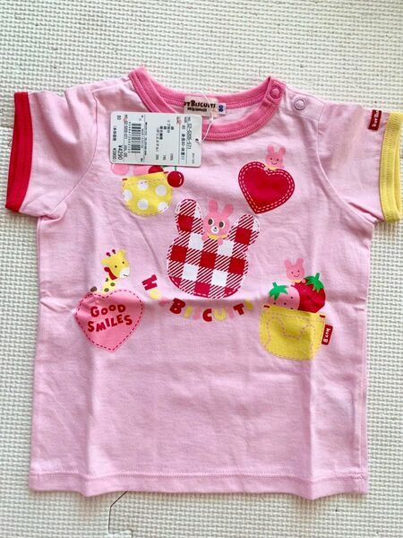 新品　ミキハウスホットビスケッツ　Tシャツ　80