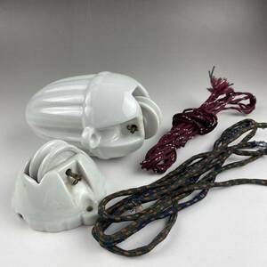 ◆アンティーク 白磁 滑車 電笠 昇降機 ローゼット 日本製 照明 ランプバランサー