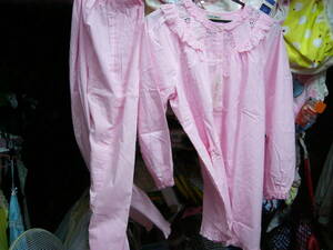 昭和レトロ　ピンク　パジャマ上下　㈱ビゴー　綿100%　Mサイズ　袖口&ズボンW＆足口はゴム　タグ付き　可愛くて涼しげ　未使用