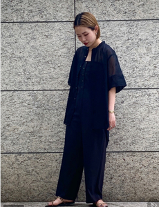 BEAUTY&YOUTH UNITED ARROWS B&Y ベアワイドオールインワン ◆ユナイテッドアローズ サロペットパンツ IENAドゥーズィエム スミクロ系