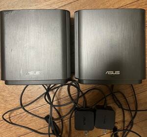 ASUS WiFi 無線 ルーター 867+1734+400Mbpsトライバンドメッシュ ZenWiFi AC (CT8) (黒) 2 パック 【最大