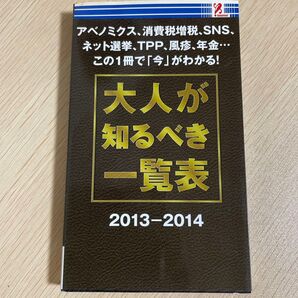 大人が知るべき一覧表2013−2014