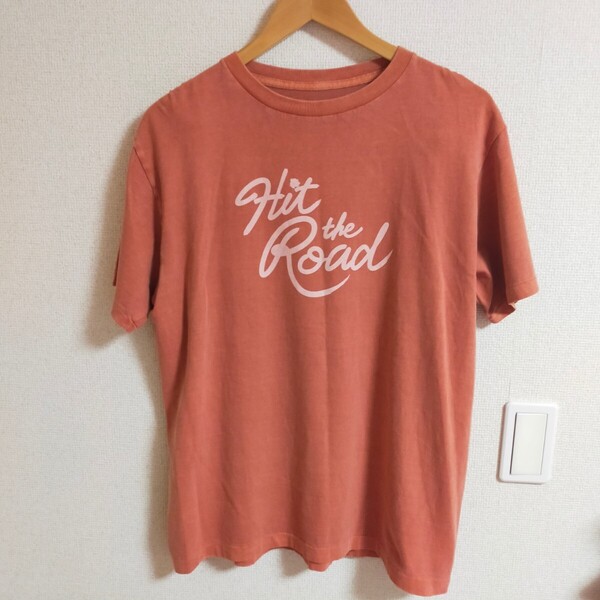 STANDARD CALIFORNIA スタンダードカリフォルニア HIT THE ROAD 両面プリント ロゴ 半袖Tシャツ M レッド(赤)