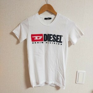 DIESEL ディーゼル ロゴTシャツ 半袖 レディース キッズサイズ XS ホワイト(白)