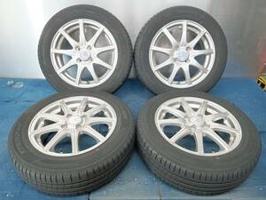 ★8-8.5分山★20年製★ HANKOOK KINERGY ECO2 175/65R15　社外ホイール 15×5.5J +43 4H-100 4本セット アクア・ヴィッツ等　E1001