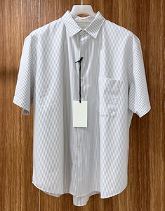 カネマサ KANEMASA　ストライプ柄半袖シャツ Pencil Stripe Dress Jersey shirt S/S　2(M)　未使用品　定価￥22,990　(Graphpaper Yonetomi