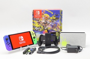 [中古]Nintendo Switch 有機ELモデル スプラトゥーン3エディション [Joy-Con オリジナルデザイン] HEG-S-KCAAA