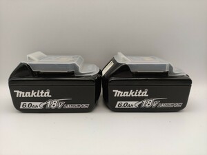 純正 動作品 2個 マキタ Makita リチウムイオン バッテリー　BL1860B 6.0Ah 18V BL1860 雪マーク 雪印 インパクトドライバー 99 検索) 美品