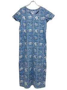  хорошая вещь REYN SPOONER reyn spooner поли хлопок aro - One-piece платье M синий серия женский resort Гаваи производства стоимость доставки 185 иен 24-0530