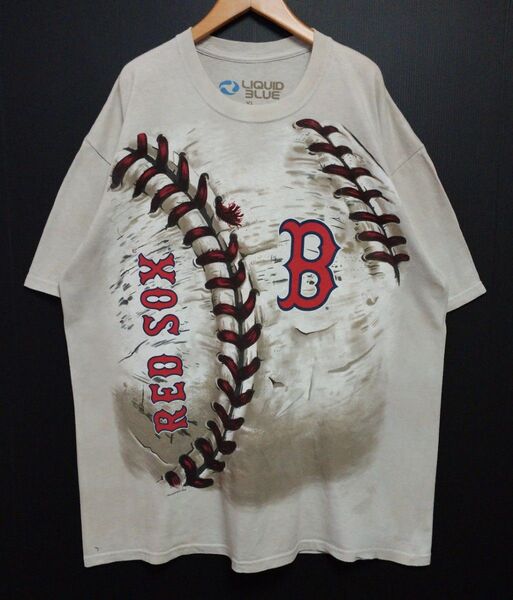 ボストン・レッドソックス MLB LIQUID BLUE Tシャツ XL