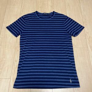 ラルフローレン　メンズ　半袖Tシャツ　ネイビー/ブルー　ボーダー柄　サイズS